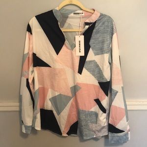 ECOWISH DRESS SHIRT, L NWT